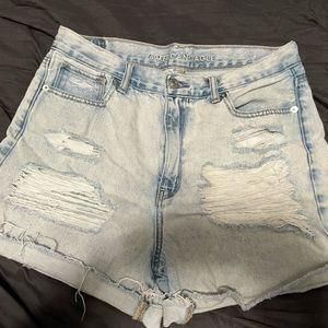 American Eagle Distressed High Waisted Shorts